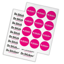Stickers op vel