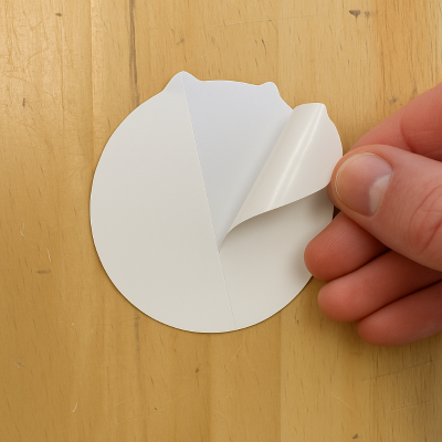 Stickers met rugslit